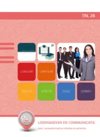 Omslag van de digitale licentie van het leerwerkboek voor 'Mbo: Travel, Leisure & Hospitality' met de titel 'E-Licentie: Leidinggeven en communicatie'