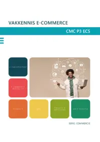 Omslag van het leerwerkboek voor 'Mbo: Commercie' met de titel 'Vakkennis e-commerce'