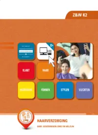 Omslag van het leerwerkboek voor 'Vmbo: Zorg & Welzijn' met de titel 'Haarverzorging'