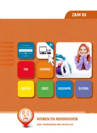 Omslag van de digitale licentie van het leerwerkboek 'Vmbo: Zorg & Welzijn' met de titel 'E-Licentie: Wonen en huishouden'