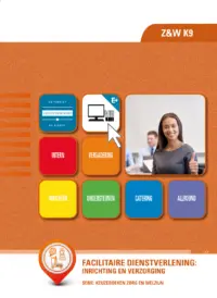 Omslag van de digitale licentie van het leerwerkboek 'Vmbo: Zorg & Welzijn' met de titel 'E-Licentie: Facilitaire dienstverlening: catering en inrichting'