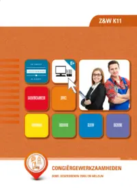 Omslag van de digitale licentie van het leerwerkboek voor 'Vmbo: Zorg & Welzijn' met de titel 'E-Licentie: Ondersteuning bij sport- en bewegingsactiviteiten'