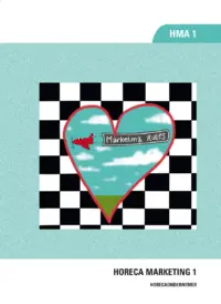 Omslag van het leerwerkboek voor 'Mbo: Ondernemer horeca bakkerij' met de titel 'Marketing in de horeca, deel 1'
