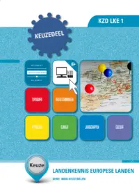 Omslag van het leerwerkboek voor 'Mbo: Keuzedelen' met de titel 'Keuzedeel - Landenkennis Europese landen (K0325)'