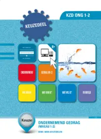 Omslag van het leerwerkboek voor 'Mbo: Keuzedelen' met de titel 'Keuzedeel - Ondernemend gedrag (geschikt voor niv. 1-2)'