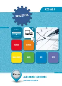 Omslag van het leerwerkboek voor 'Mbo: Keuzedelen' met de titel 'Keuzedeel - Algemene economie'