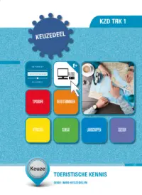 Omslag van het leerwerkboek voor 'Mbo: Keuzedelen' met de titel 'Keuzedeel - Toeristische kennis (K0326)'
