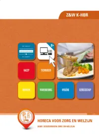 Omslag van het leerwerkboek voor 'Vmbo: Zorg & Welzijn' met de titel 'Horeca voor zorg en welzijn'