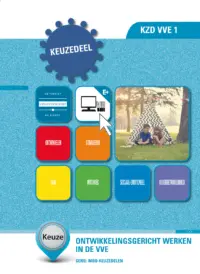 Omslag van het leerwerkboek voor 'Mbo: Keuzedelen' met de titel 'Keuzedeel - Ontwikkelingsgericht werken in de VVE (K0388)'