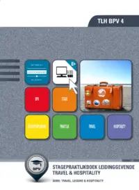 Omslag van het boek met de titel 'Stagepraktijkboek: Leidinggevende travel & hospitality (cohort 2016)'