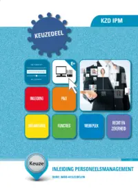 Omslag van het leerwerkboek voor 'Mbo: Keuzedelen' met de titel 'Keuzedeel - Inleiding personeelsmanagement'