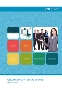 Omslag van het leerwerkboek met de titel 'Organizing internal events (Engelstalig)'