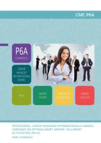 Omslag van het leerwerkboek voor 'Mbo: Commercie' met de titel 'Verzorgt en optimaliseert import- en exportactiviteiten'