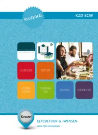 Omslag van de digitale licentie van het leerwerkboek 'Mbo: Keuzedelen' met de titel 'E-Licentie: Keuzedeel - Eetcultuur en -wensen'