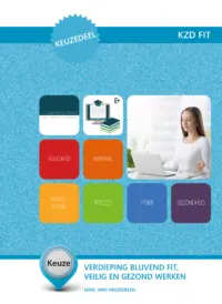 Omslag van de digitale licentie van het leerwerkboek voor 'Mbo: Keuzedelen' met de titel 'E-licentie: Keuzedeel - Verdieping blijvend fit, veilig en gezond werken'