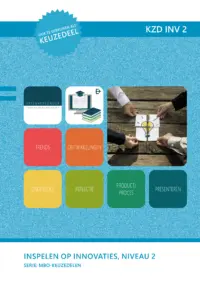 Omslag van de digitale licentie van het leerwerkboek voor 'Mbo: Keuzedelen' met de titel 'E-licentie: Keuzedeel: Inspelen op innovaties, niveau 2'