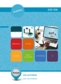 Omslag van de digitale licentie van het leerwerkboek voor 'Mbo: Keuzedelen' met de titel 'E-Licentie: Keuzedeel - Solliciteren'