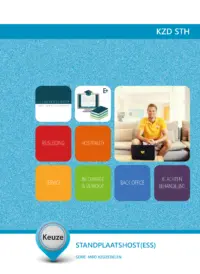 Omslag van de digitale licentie van het leerwerkboek voor 'Mbo: Keuzedelen' met de titel 'E-Licentie: Keuzedeel - Standplaatshost(ess)'