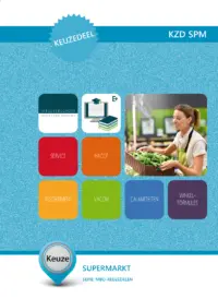 Omslag van het leerwerkboek voor 'Mbo: Keuzedelen' met de titel 'Keuzedeel - De supermarkt'