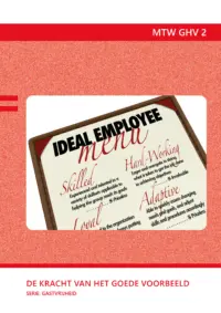 Omslag van het leerwerkboek voor 'Maatwerk' met de titel 'Maatwerk Gastheer/Gastvrouw: De kracht van het goede voorbeeld'