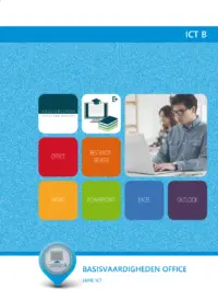Omslag van de digitale licentie van het leerwerkboek voor 'Generieke vakken' met de titel 'E-licentie: Basisvaardigheden office'