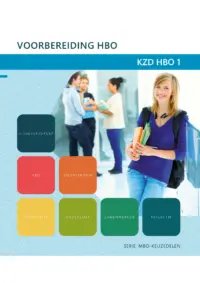 Omslag van het leerwerkboek voor 'Mbo: Keuzedelen' met de titel 'Keuzedeel - Voorbereiding hbo'