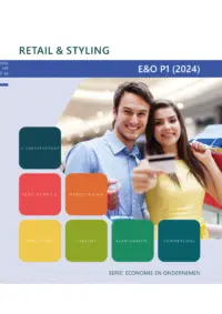 Omslag van de digitale licentie van het leerwerkboek voor 'Vmbo: Economie & ondernemen' met de titel 'E-Licentie: Retail & Styling'