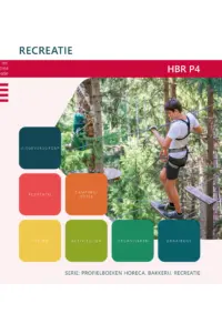 Omslag van de digitale licentie van het leerwerkboek voor 'Vmbo: Horeca, bakkerij en recreatie' met de titel 'E-Licentie: Recreatie'