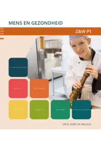 Omslag van het leerwerkboek voor 'Vmbo: Zorg & Welzijn' met de titel 'Mens en gezondheid'