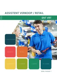Omslag van het leerwerkboek voor 'Mbo: Entree-opleidingen' met de titel 'Assistent verkoop/retail'