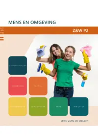 Omslag van de digitale licentie van het leerwerkboek voor 'Vmbo: Zorg & Welzijn' met de titel 'E-Licentie: Mens en omgeving'