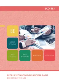Omslag van het leerwerkboek voor 'Mbo: Economie' met de titel 'Bedrijfseconomie / Financieel basis'