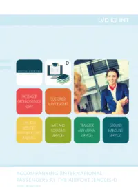 Omslag van de digitale licentie van het leerwerkboek voor 'Mbo: Dienstverlening in de luchtvaart' met de titel 'E-Licentie: Accompanying (international) passengers at the airport  (Engelstalige versie)'