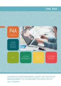 Omslag van het leerwerkboek voor 'Mbo: Commercie' met de titel 'Junior accountmanager: Voert het accountmanagement uit en beheert relaties'