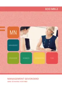 Omslag van het leerwerkboek voor 'Mbo: Economie' met de titel 'Management (personeelsmanagement) gevorderd'