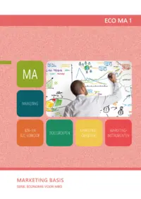 Omslag van het leerwerkboek voor 'Generieke vakken' met de titel 'Marketing basis'