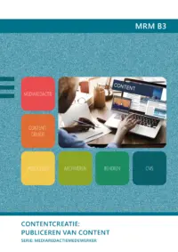 Omslag van het leerwerkboek voor 'Mbo: Commercie' met de titel 'Contentcreatie: Publiceren van content'