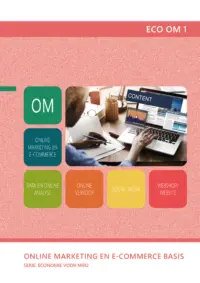 Omslag van het leerwerkboek voor 'Generieke vakken' met de titel 'Online marketing en e-commerce basis'