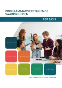 Omslag van het leerwerkboek voor 'Vmbo: Praktijkgericht programma' met de titel 'Programmaoverstijgende vaardigheden'
