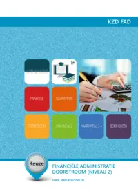 Omslag van de digitale licentie van het leerwerkboek voor 'Mbo: Keuzedelen' met de titel 'E-Licentie: Keuzedeel - Financiële administratie doorstroom, niveau 2'