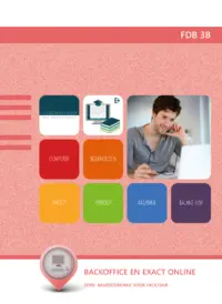Omslag van het leerwerkboek voor 'Mbo: Facilitair leidinggeven' met de titel 'Backoffice en exact online'