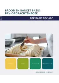Omslag van het leerwerkboek met de titel 'Brood en banket BASIS: BPV-opdrachtenboek'