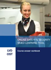 Omslag van het leerwerkboek voor 'Mbo: Dienstverlening in de luchtvaart' met de titel 'Online Safety & Security Video Learning Tool'