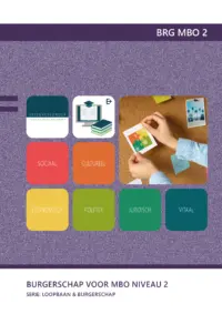 Omslag van de digitale licentie van het leerwerkboek voor 'Generieke vakken' met de titel 'E-Licentie: Burgerschap voor niveau 2'