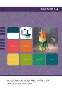 Omslag van het leerwerkboek voor 'Generieke vakken' met de titel 'Burgerschap voor niveau 3-4'