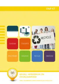 Omslag van het leerwerkboek voor 'Vmbo: Dienstverlening & producten' met de titel 'Milieu, hergebruik en duurzaamheid'