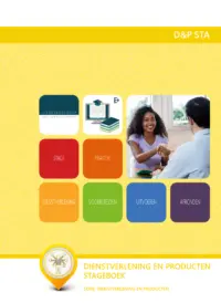 Omslag van het leerwerkboek voor 'Vmbo: Dienstverlening & producten' met de titel 'Stageboek voor dienstverlening en producten'