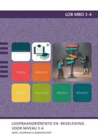 Omslag van het leerwerkboek voor 'Generieke vakken' met de titel 'Loopbaanoriëntatie en -begeleiding, niveau 3-4'