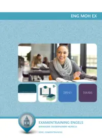 Omslag van het leerwerkboek voor 'Mbo: Ondernemer horeca bakkerij' met de titel 'Examentraining Engels Manager Ondernemer Horeca'