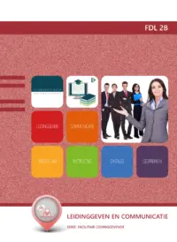 Omslag van het leerwerkboek voor 'Mbo: Facilitair leidinggeven' met de titel 'Leidinggeven en communicatie'